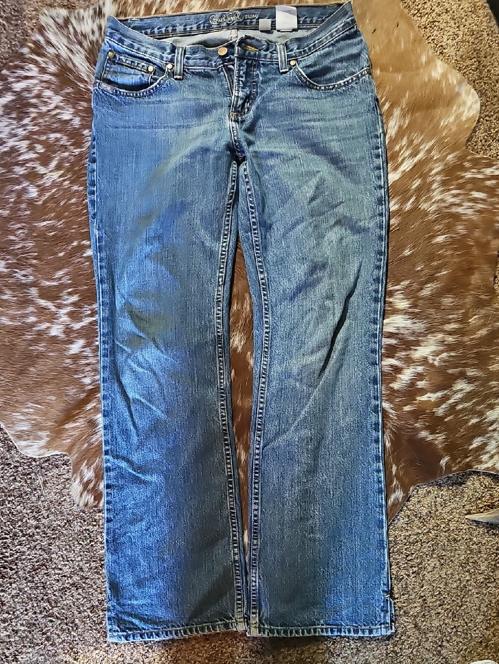 Cruel Girl Women's Flare Jeans in Medium Blue Denim